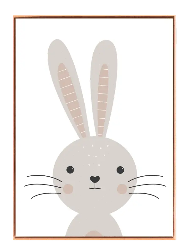 Gentle Bunny Nursery Charm Plakat