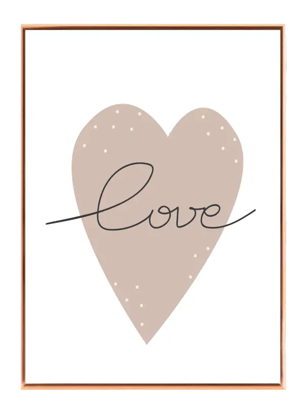 Gentle Love Heart Quote Kids Room Plakat