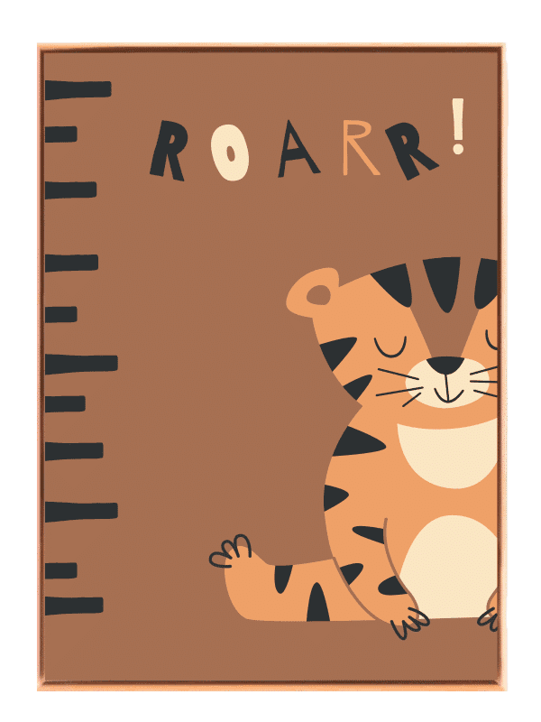 Playful Tiger Growth Chart Plakat