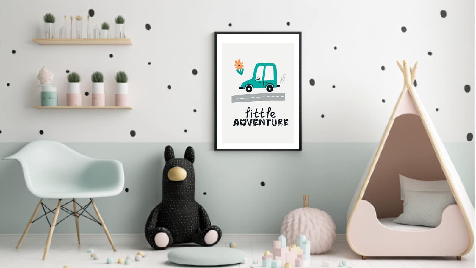 Playful Little Car Adventure Plakat