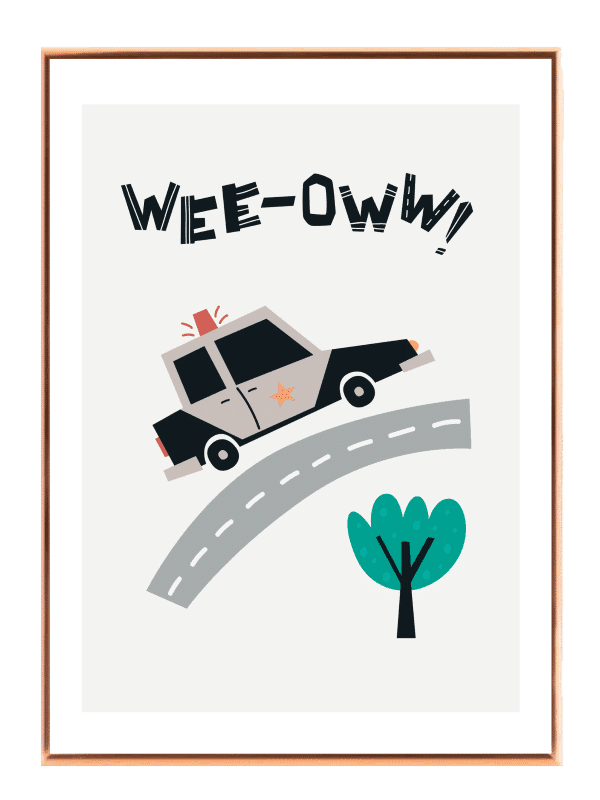 Playful Police Car Adventure Plakat