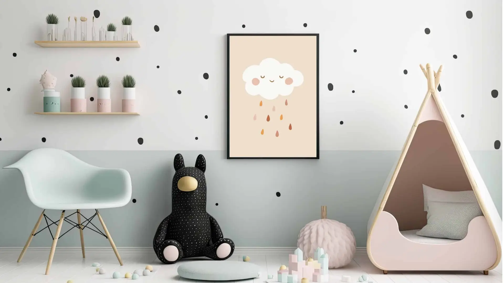 Gentle Cloud Nursery Charm Plakat