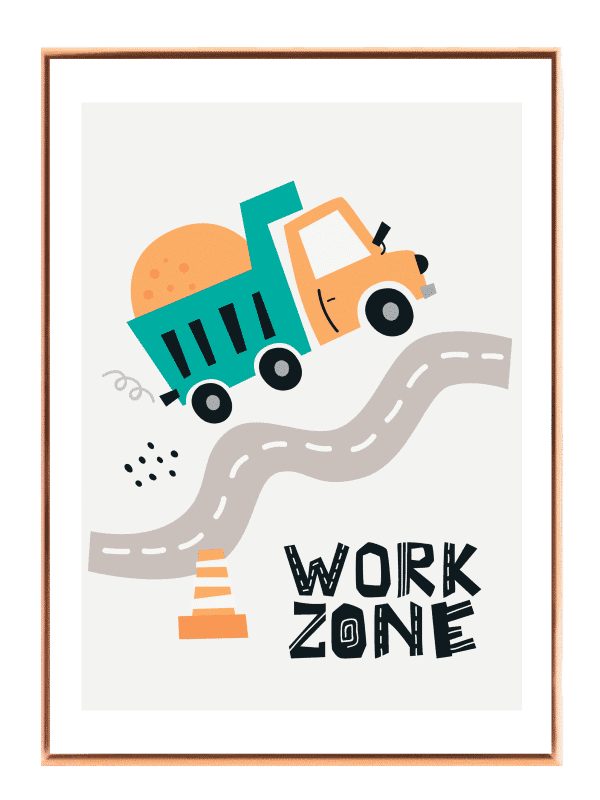 Playful Construction Dump Truck Plakat