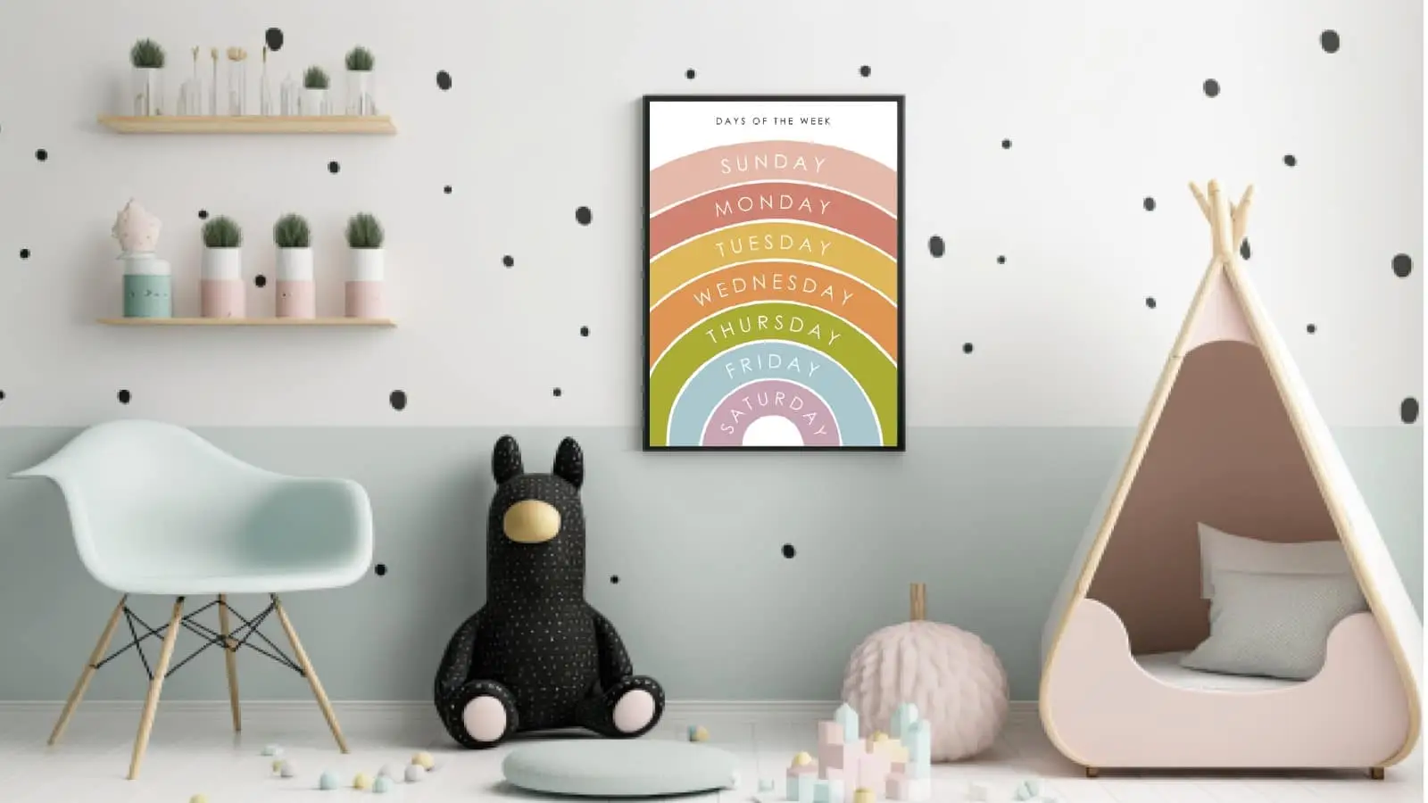 Gentle Rainbow Days Learning Plakat