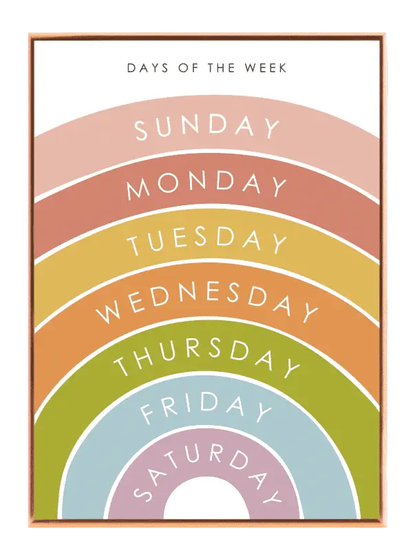 Gentle Rainbow Days Learning Plakat