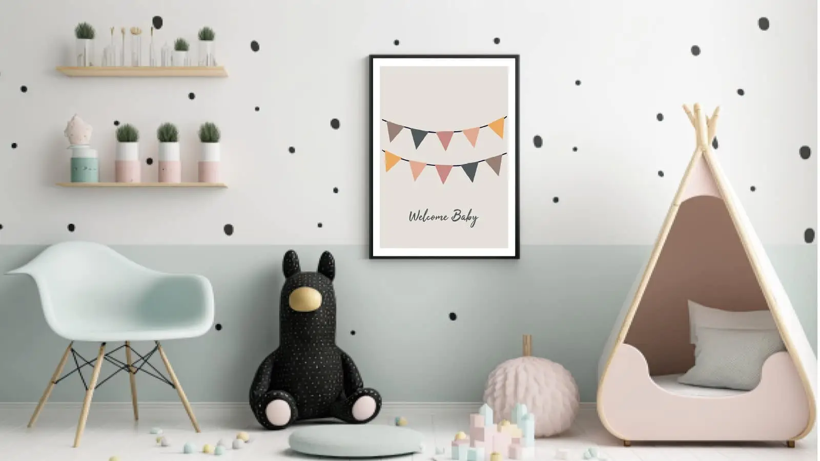 Gentle Welcome Baby Garland Plakat