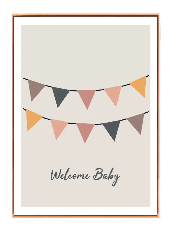Gentle Welcome Baby Garland Plakat