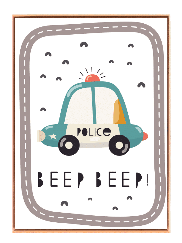 Playful Police Car Plakat