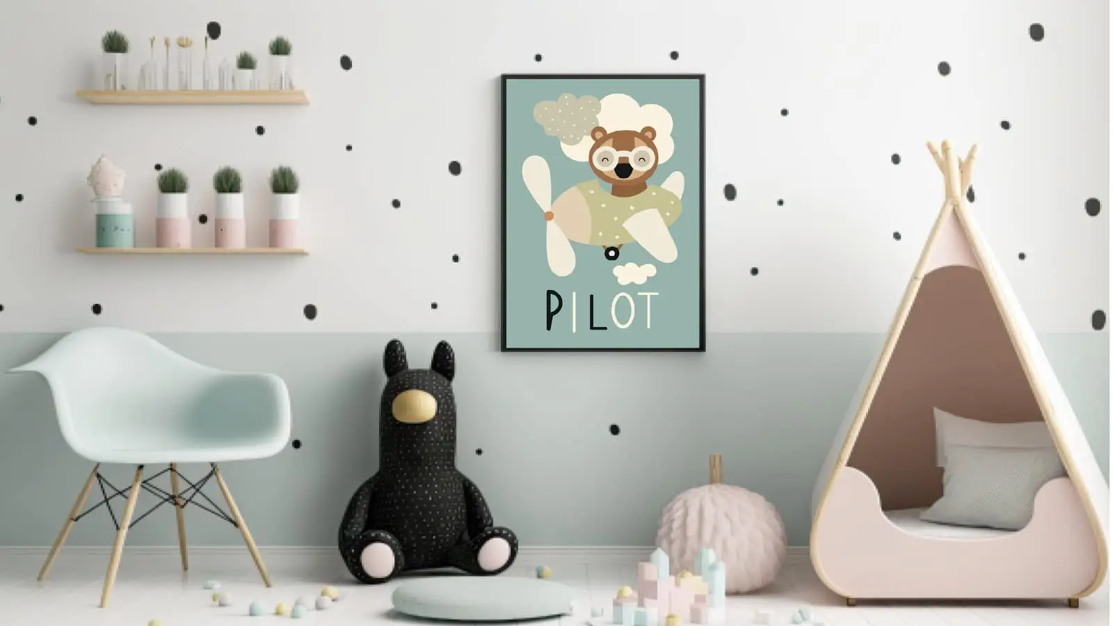 Happy Pilot Bear Adventure Plakat