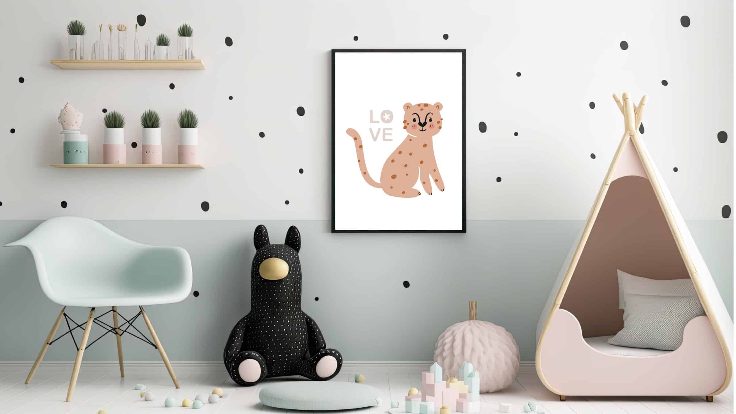 Playful Spotted Cheetah Plakat