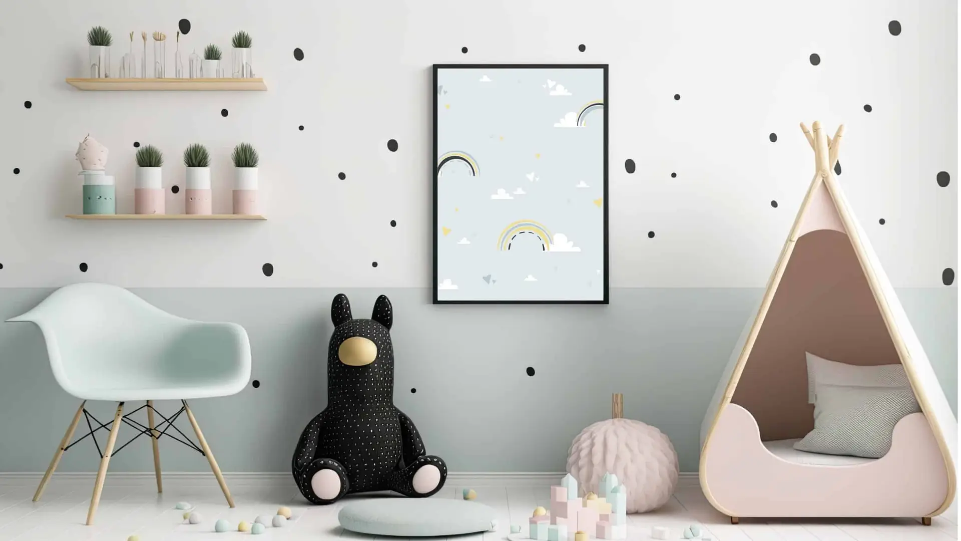 Gentle Rainbow Nursery Plakat