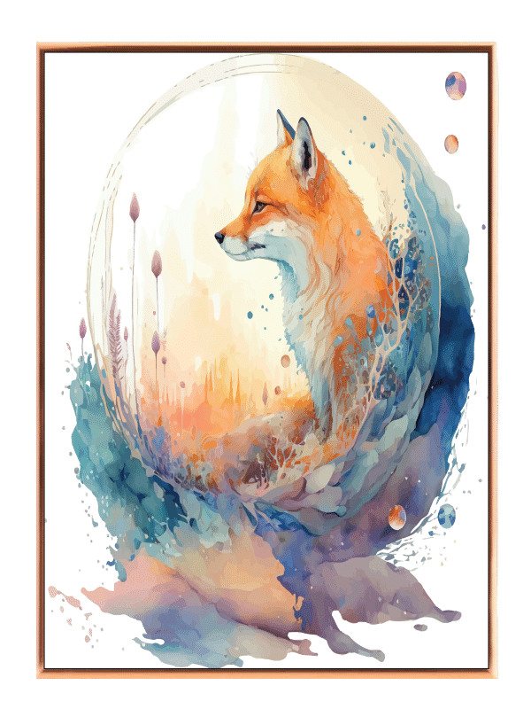 Dreamy Fox Forest Scene Plakat