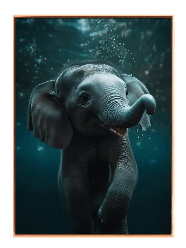 Playful Baby Elephant Plakat