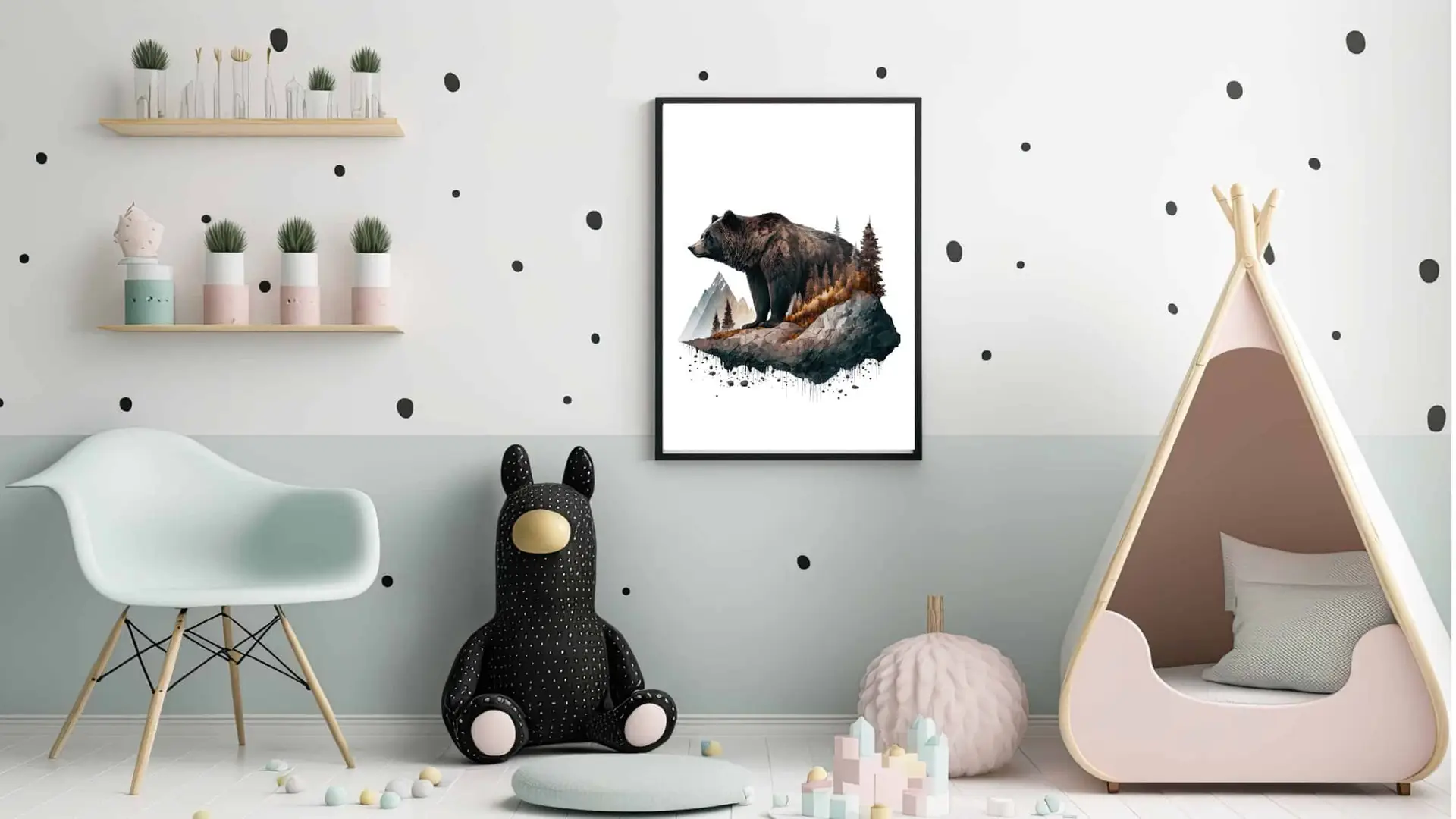 Majestic Forest Bear Plakat