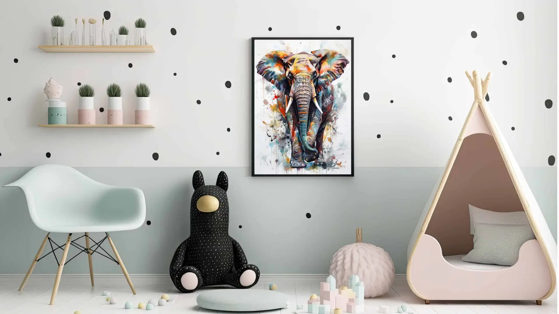 Vibrant Brave Elephant Plakat