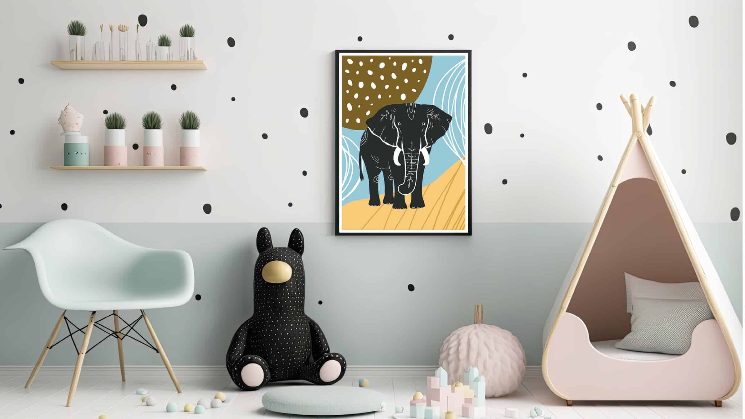 Playful Elephant Adventure Plakat