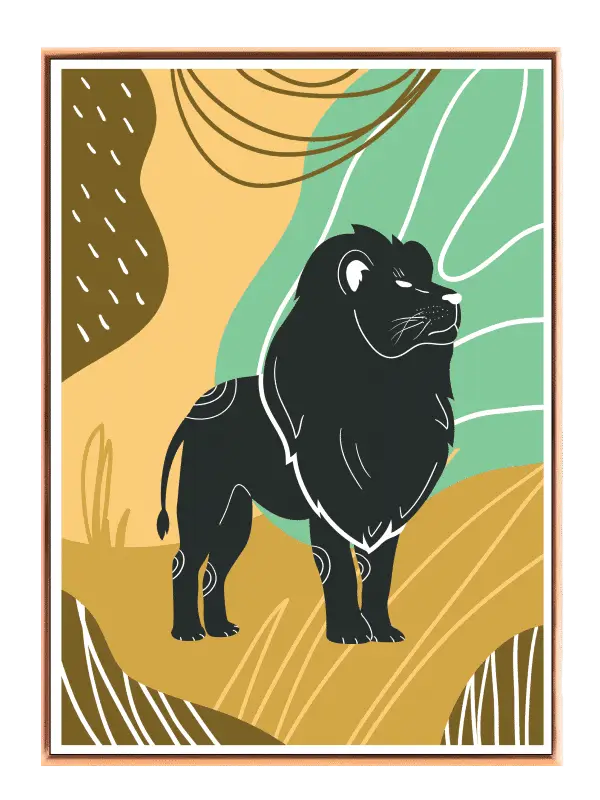 Brave Black Lion Safari Plakat