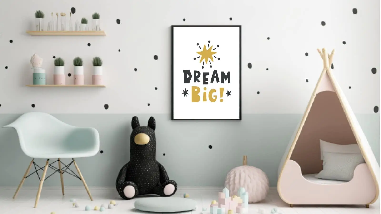 Dream Big Happy Quote Plakat