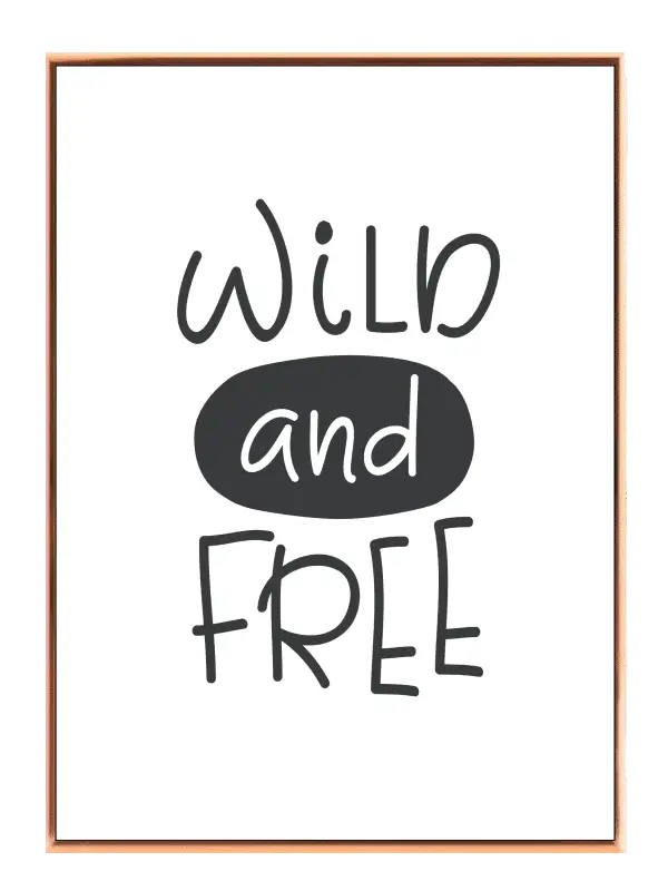 Playful Wild And Free Quote Plakat