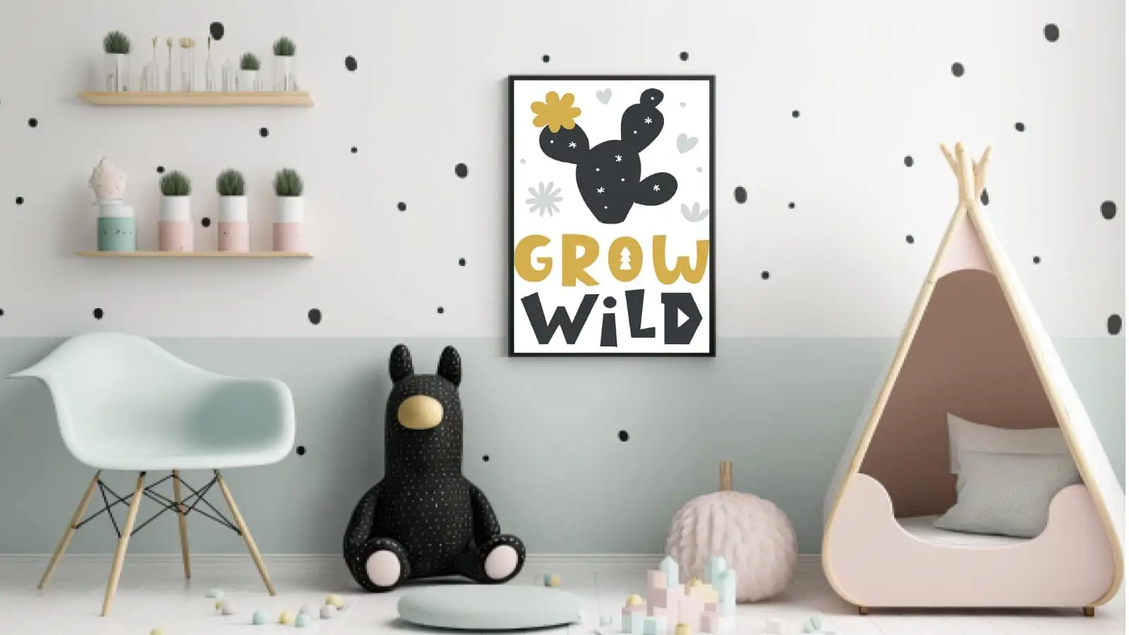 Playful Grow Wild Quote Plakat