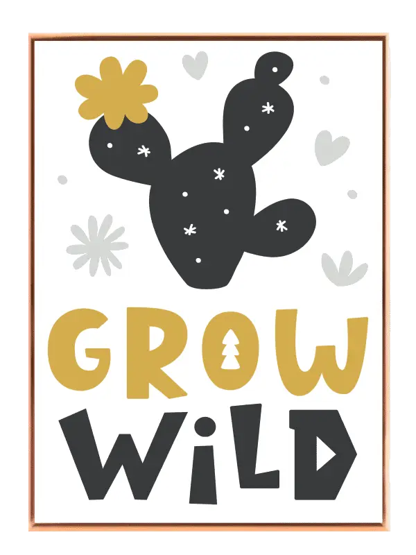 Playful Grow Wild Quote Plakat