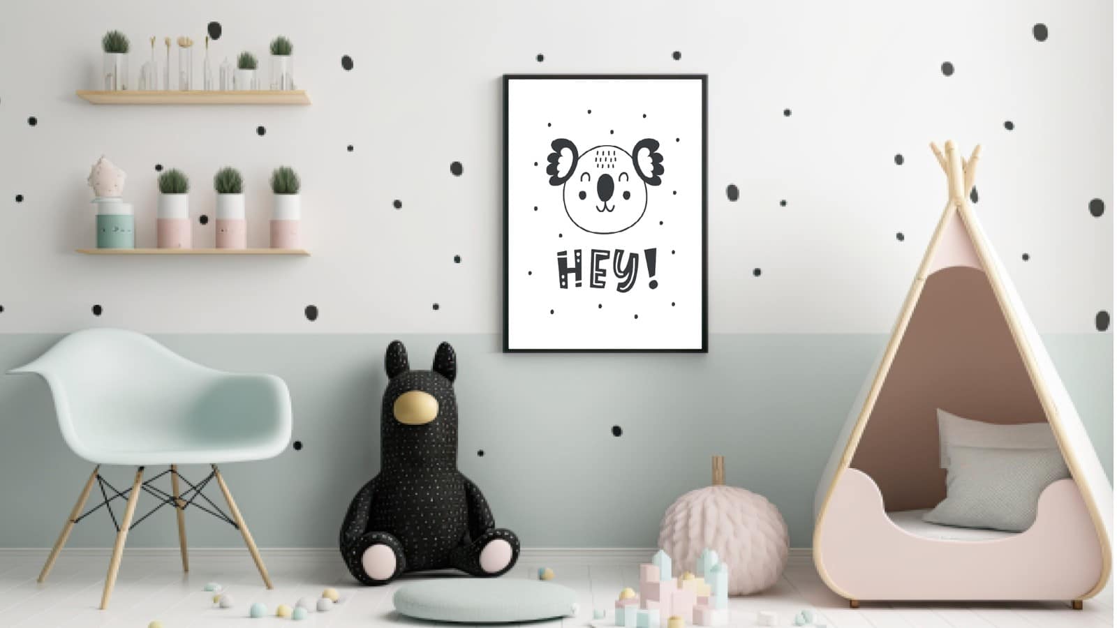 Playful Koala Hey Plakat