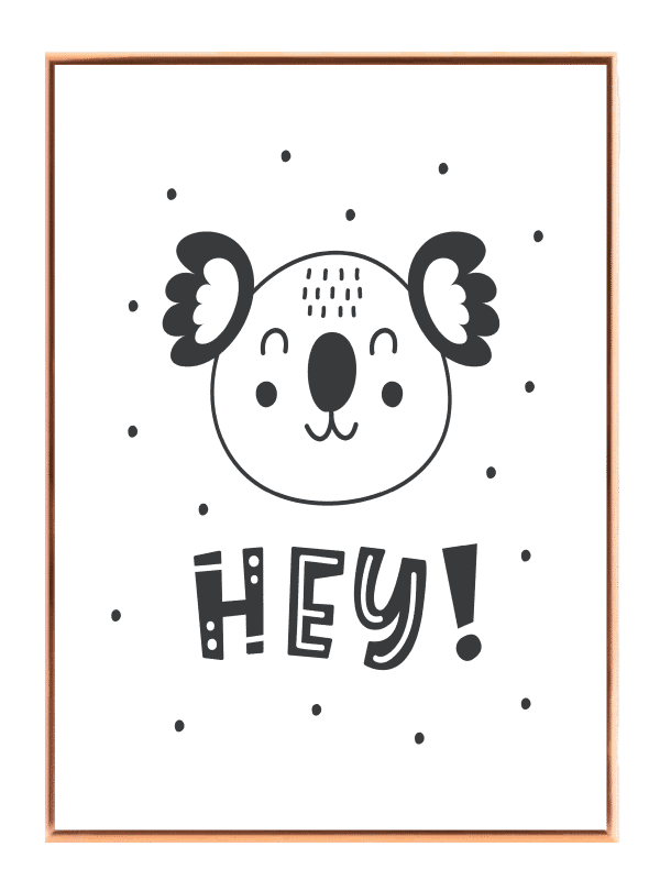 Playful Koala Hey Plakat