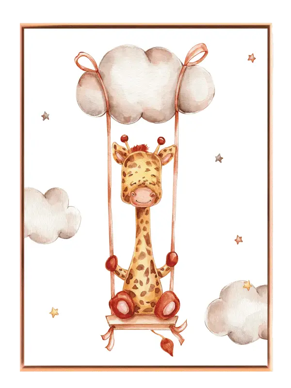 Gentle Giraffe Swing Dreamy Plakat
