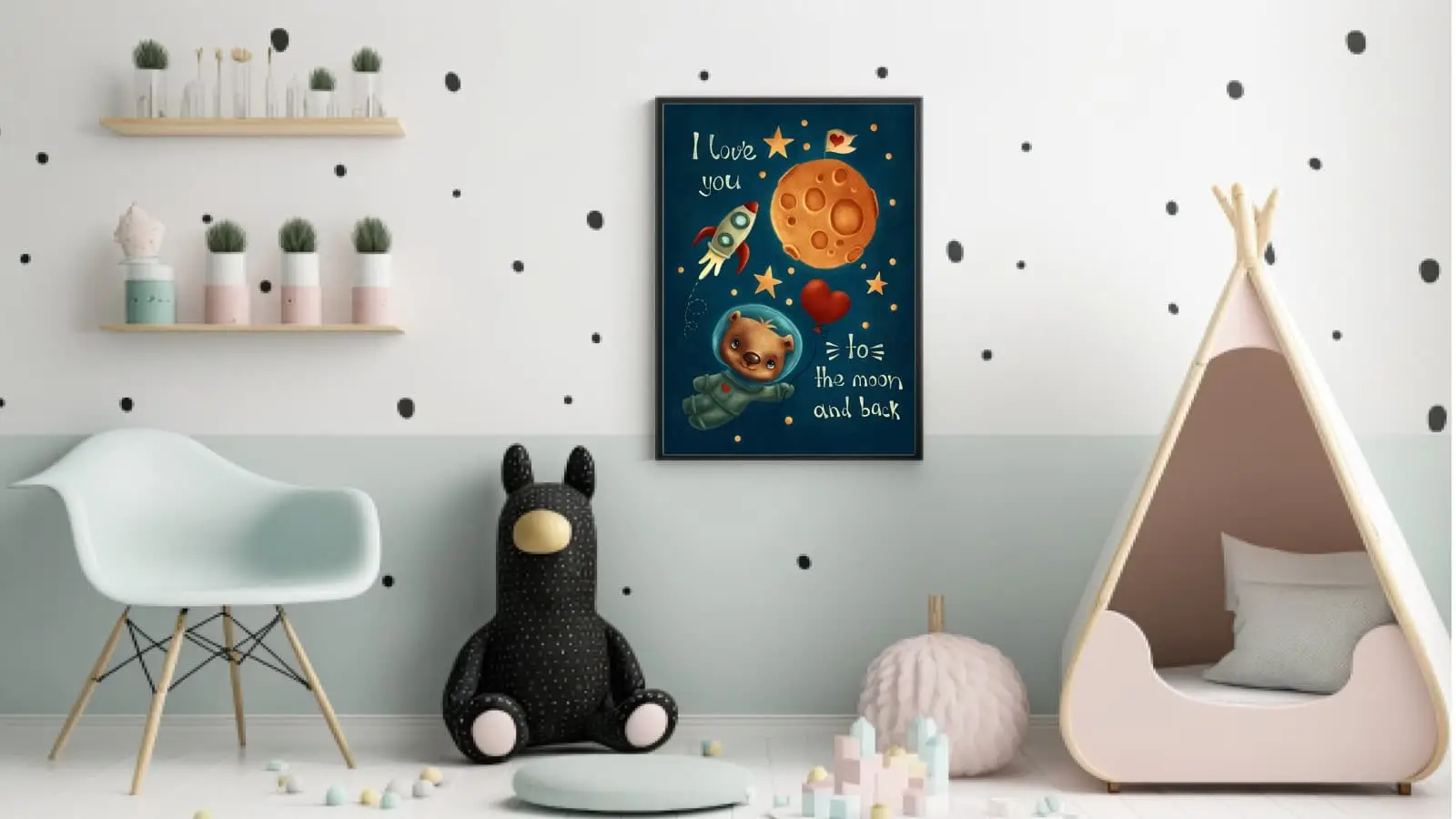 Curious Bear Space Adventure Plakat