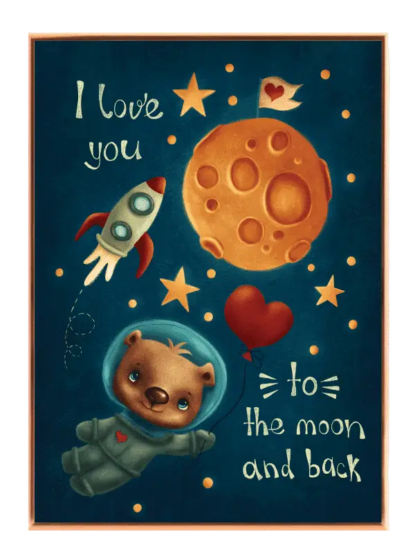 Curious Bear Space Adventure Plakat