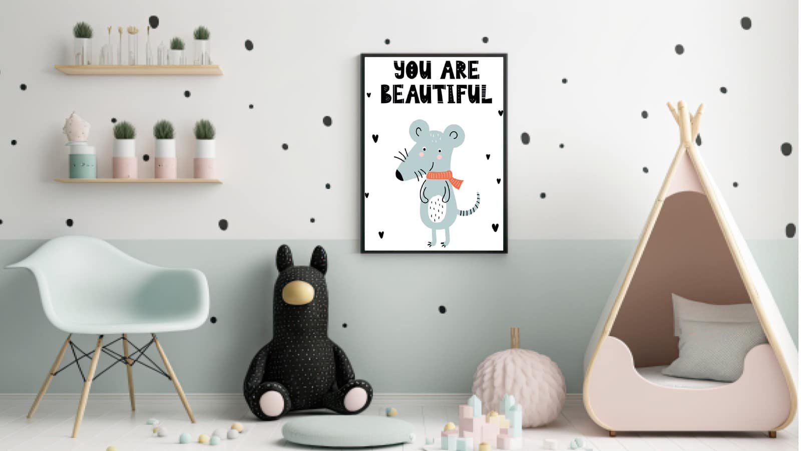 Gentle Mouse Happy Hearts Plakat