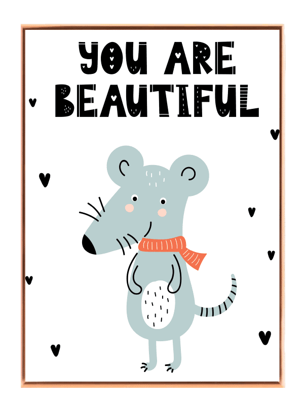 Gentle Mouse Happy Hearts Plakat