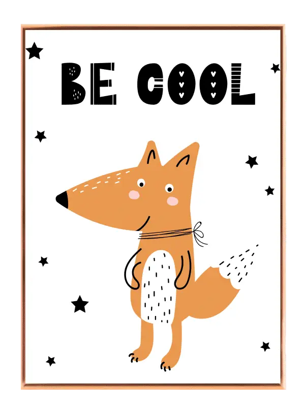 Playful Fox Be Cool Plakat