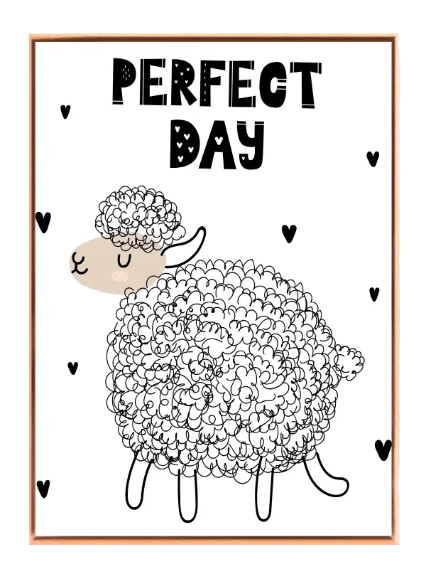 Cozy Sheep Perfect Day Plakat