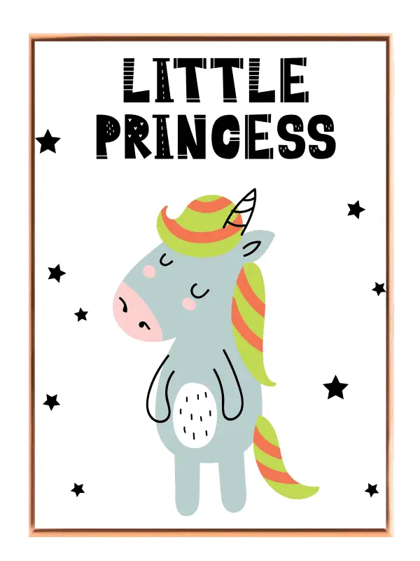 Playful Little Unicorn Princess Plakat