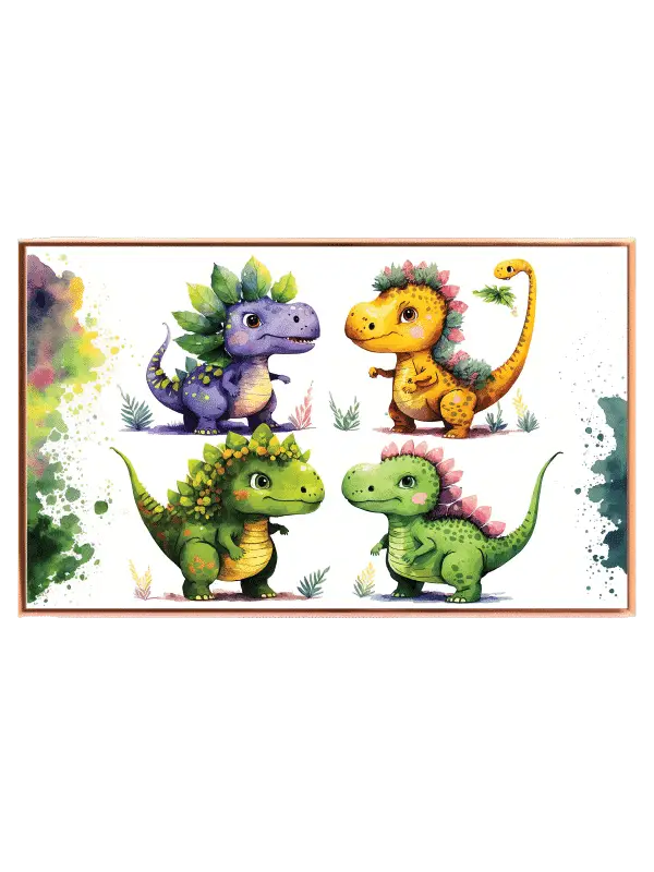 Playful Little Dinosaur Friends Plakat