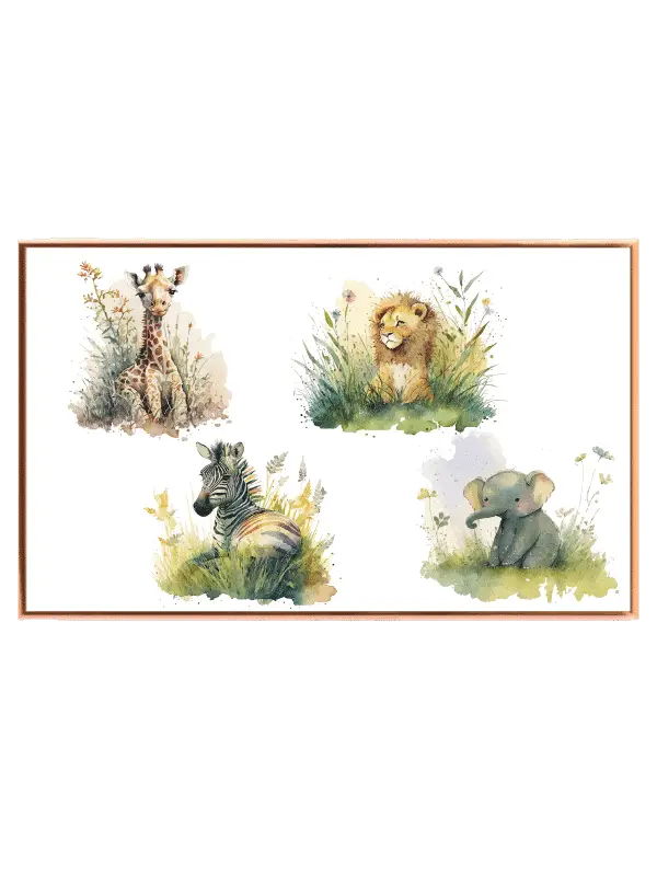 Gentle Safari Baby Animals Plakat