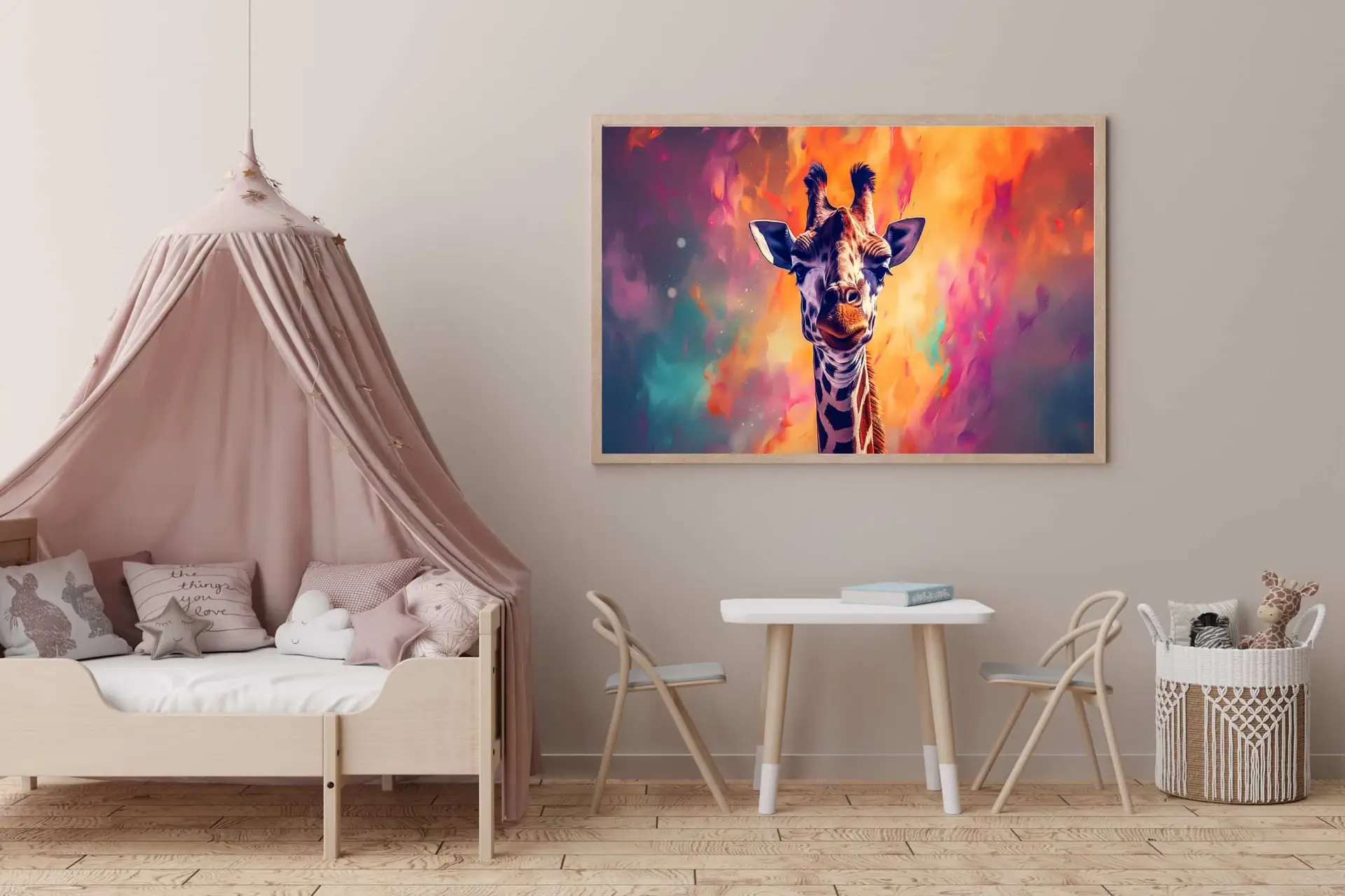 Curious Giraffe Adventure Plakat