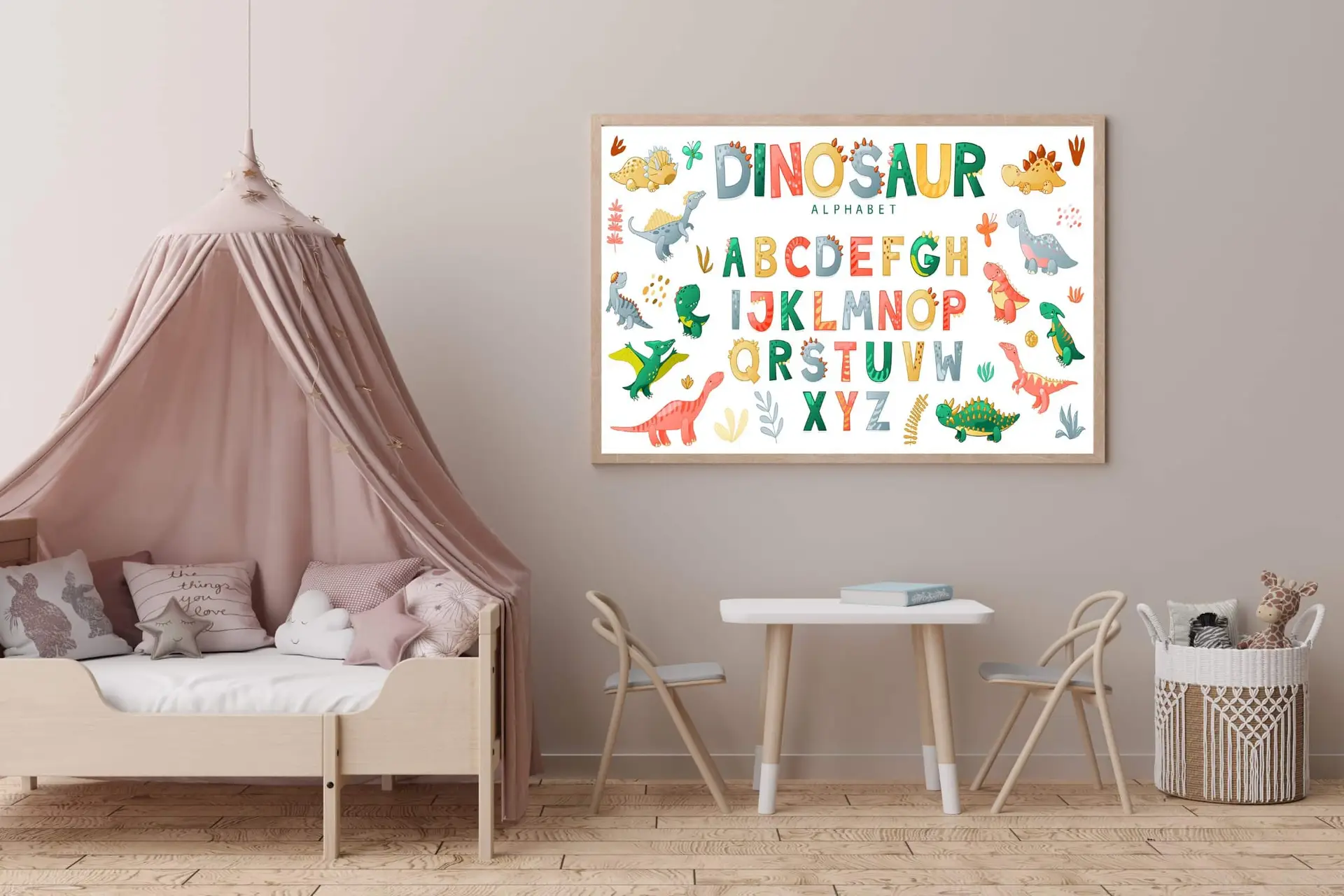 Playful Dinosaur Alphabet Plakat
