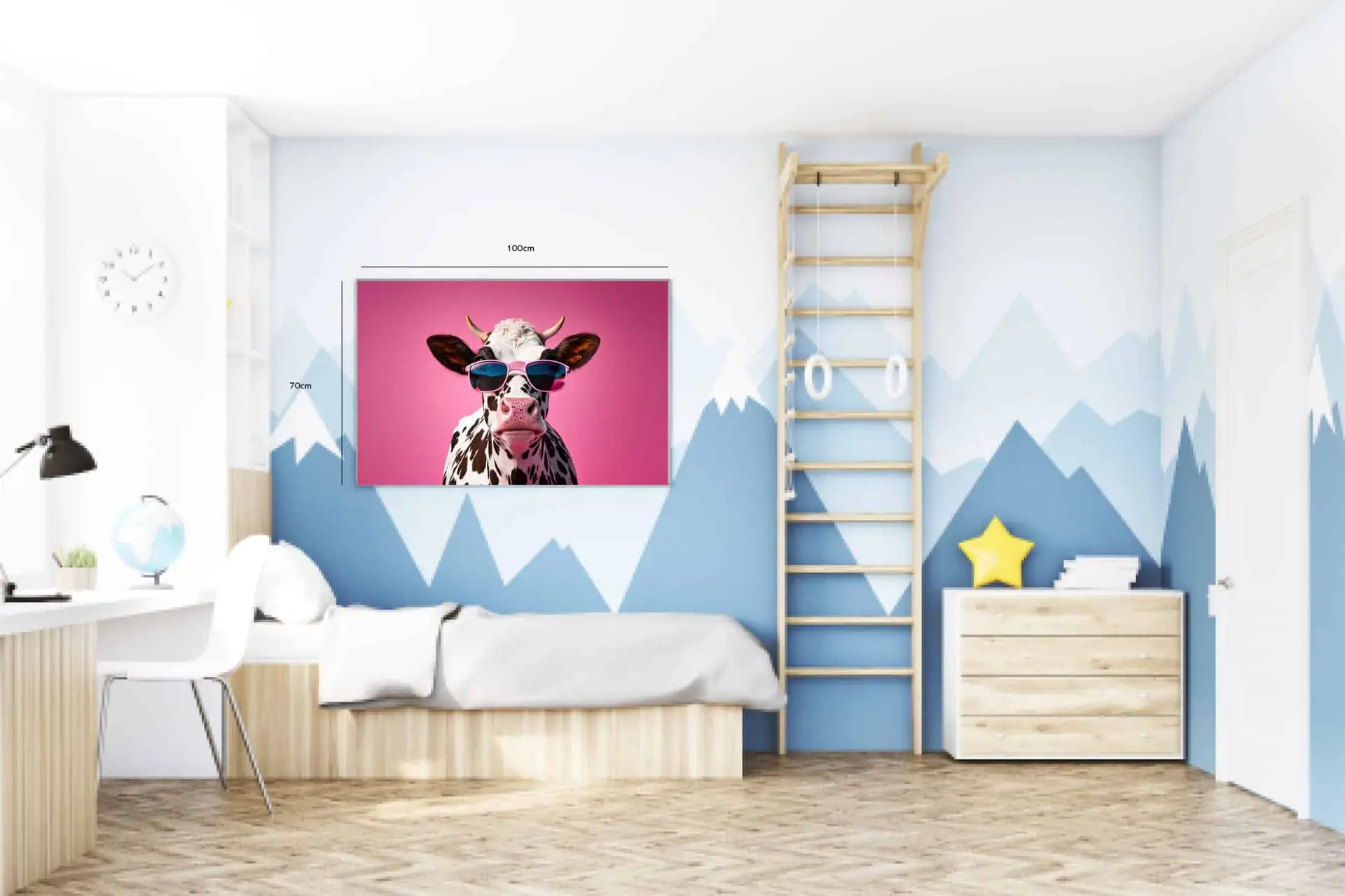 Playful Cow With Sunglasses Plakat