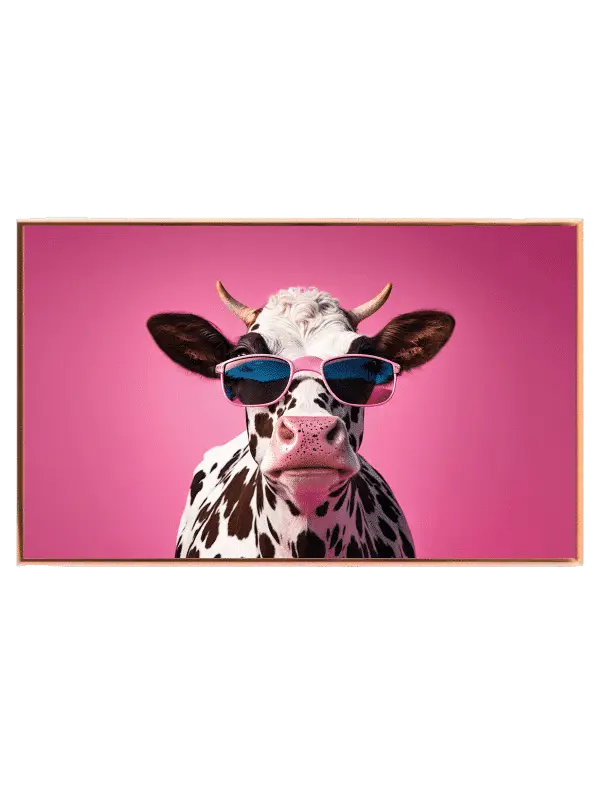 Playful Cow With Sunglasses Plakat