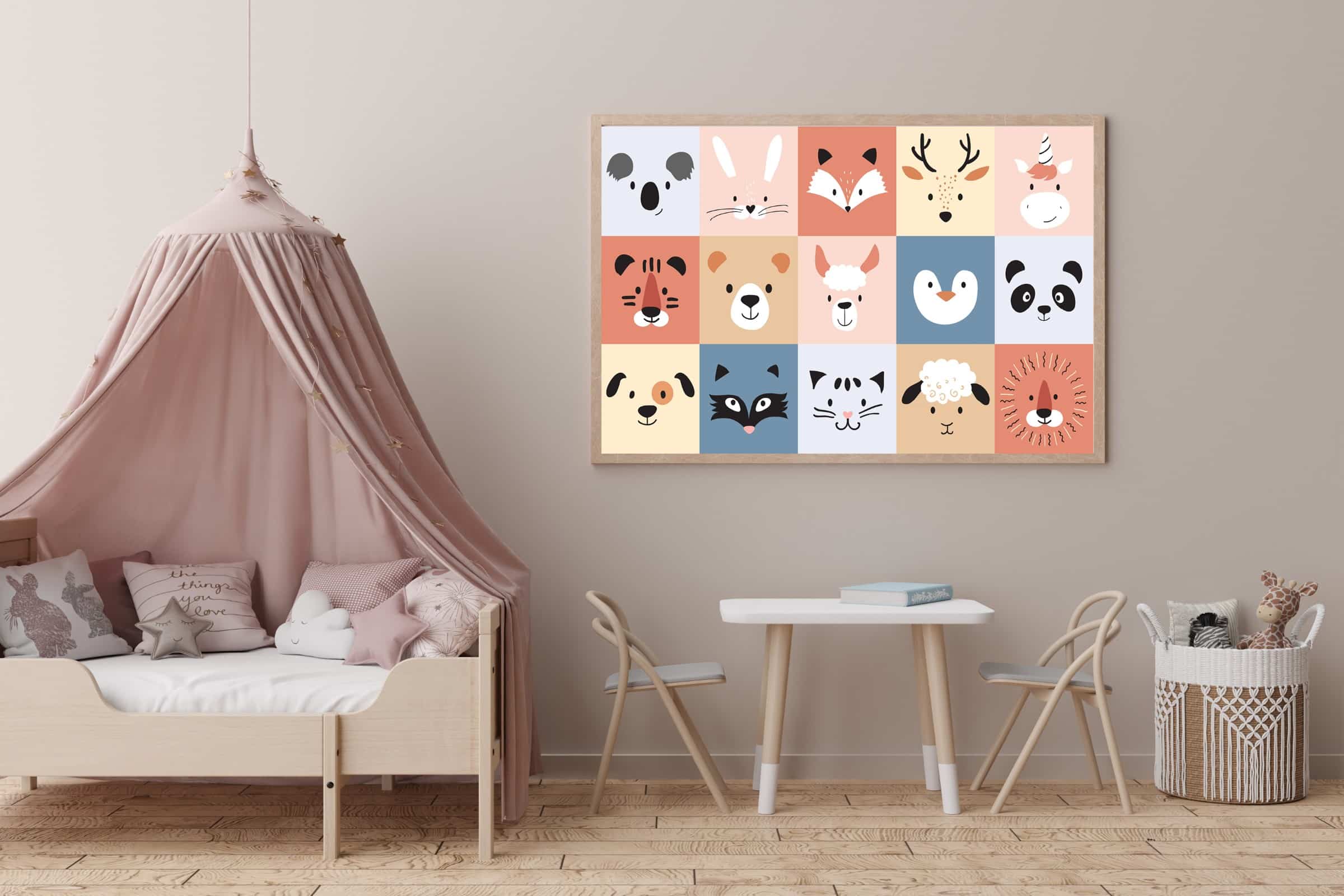 Cozy Animal Faces Plakat