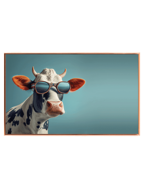 Playful Cow With Sunglasses Kids Room Plakat