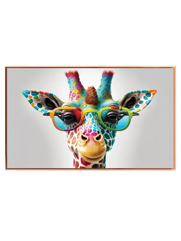 Playful Colorful Giraffe Plakat
