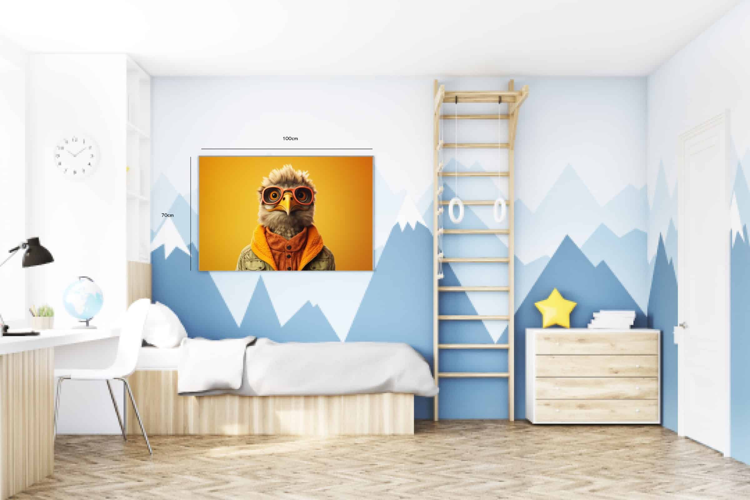 Curious Eagle With Glasses Plakat