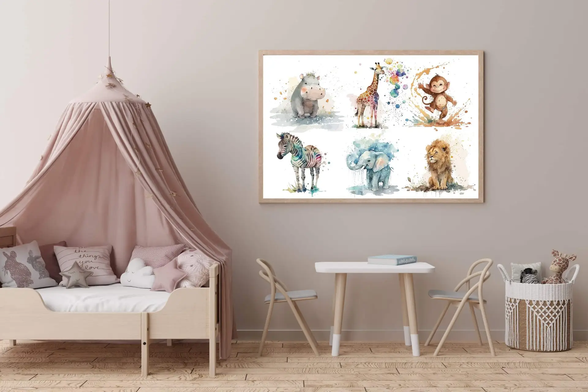 Playful Safari Animal Friends Plakat