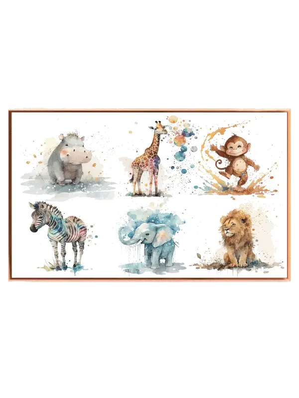 Playful Safari Animal Friends Plakat