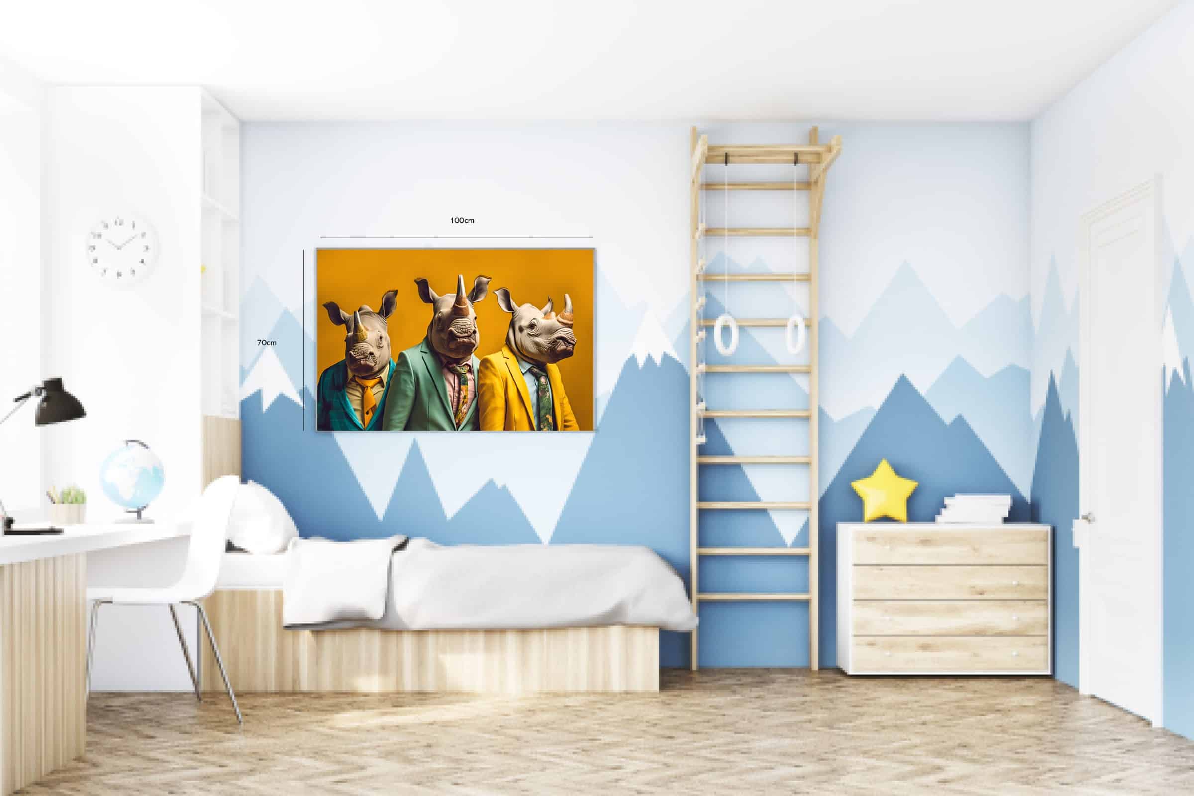 Playful Rhino Gentlemen Plakat
