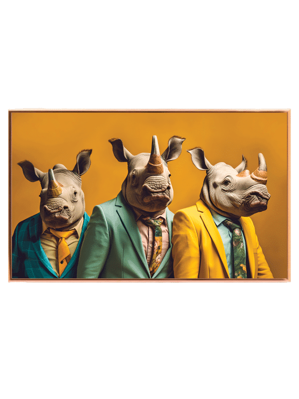 Playful Rhino Gentlemen Plakat