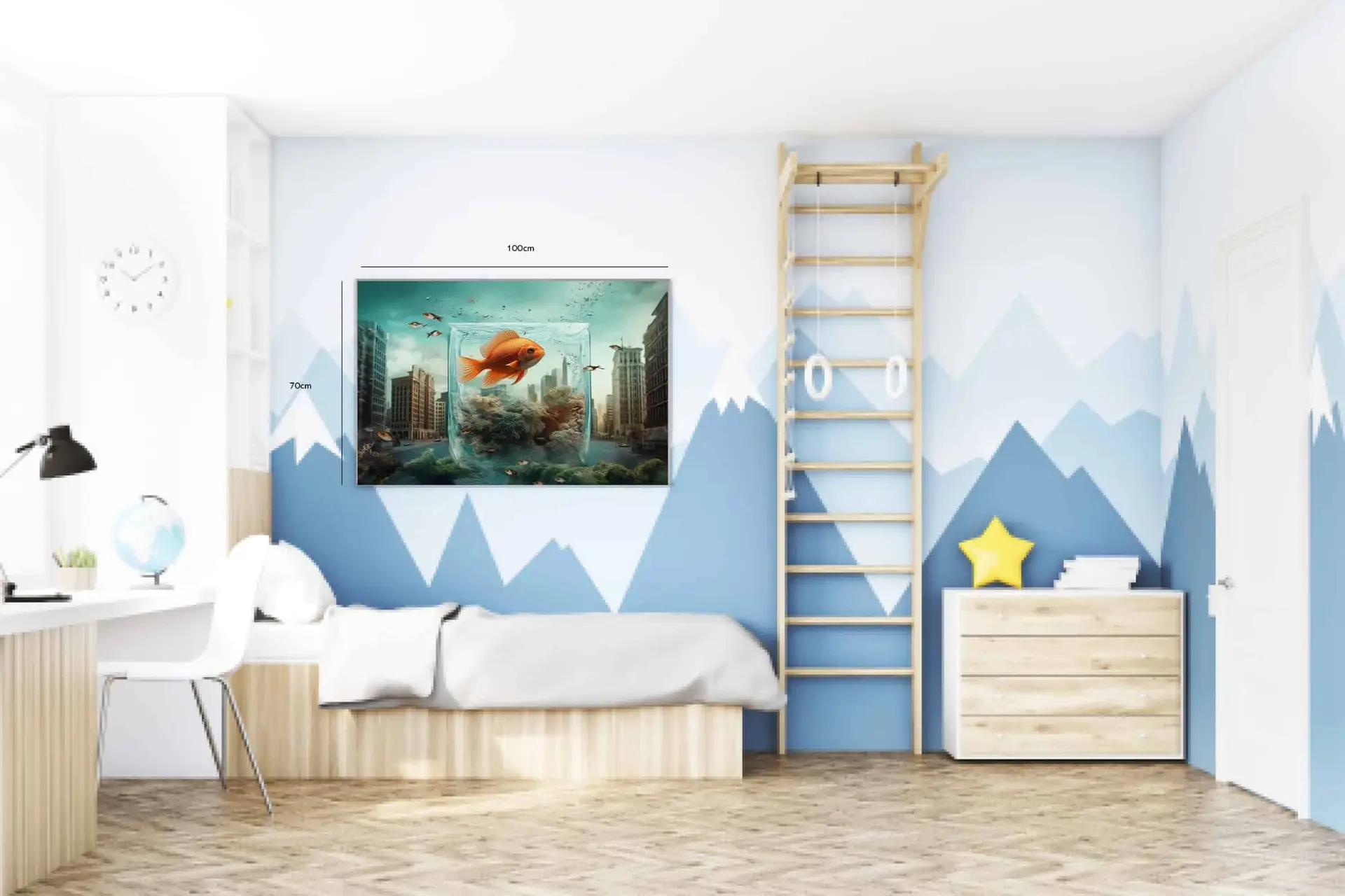 Curious Goldfish Aquarium Adventure Plakat